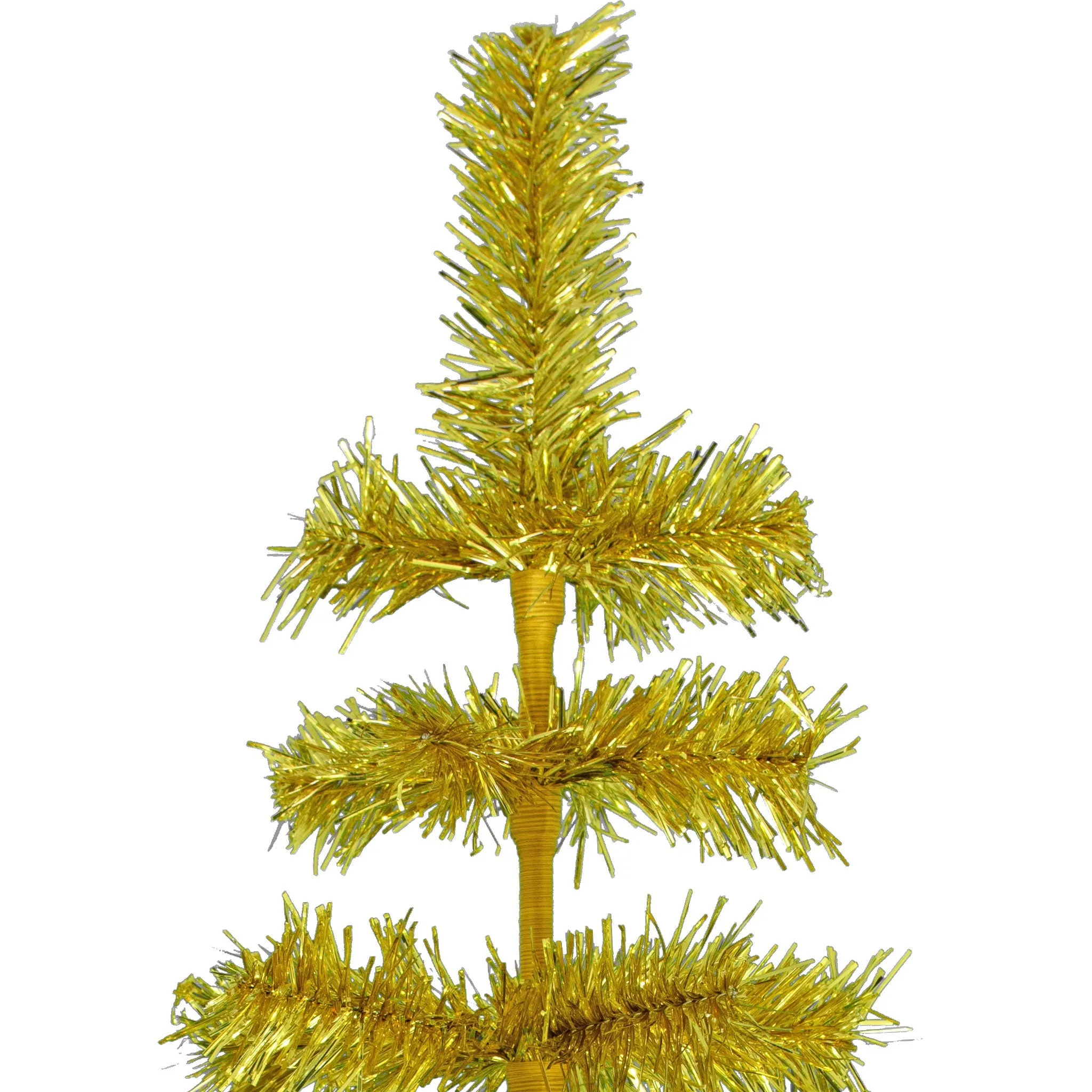 Gold Tinsel Christmas Tree