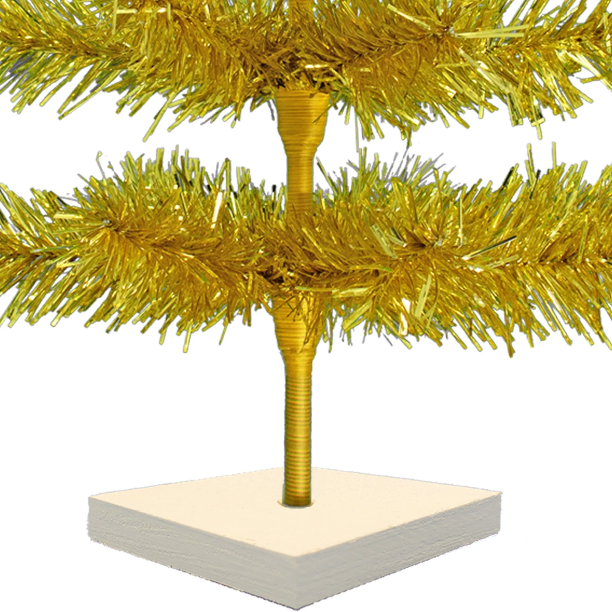 Gold Tinsel Christmas Tree