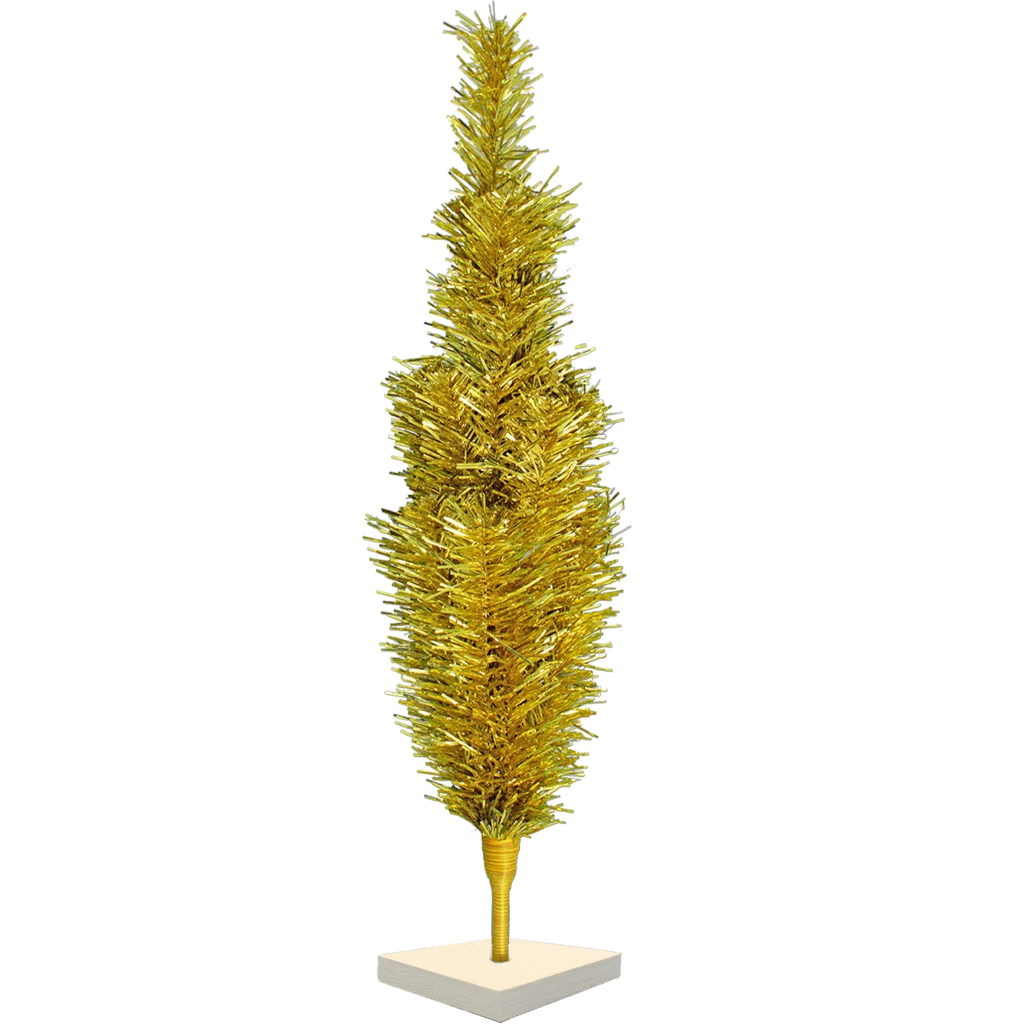 Gold Tinsel Christmas Tree