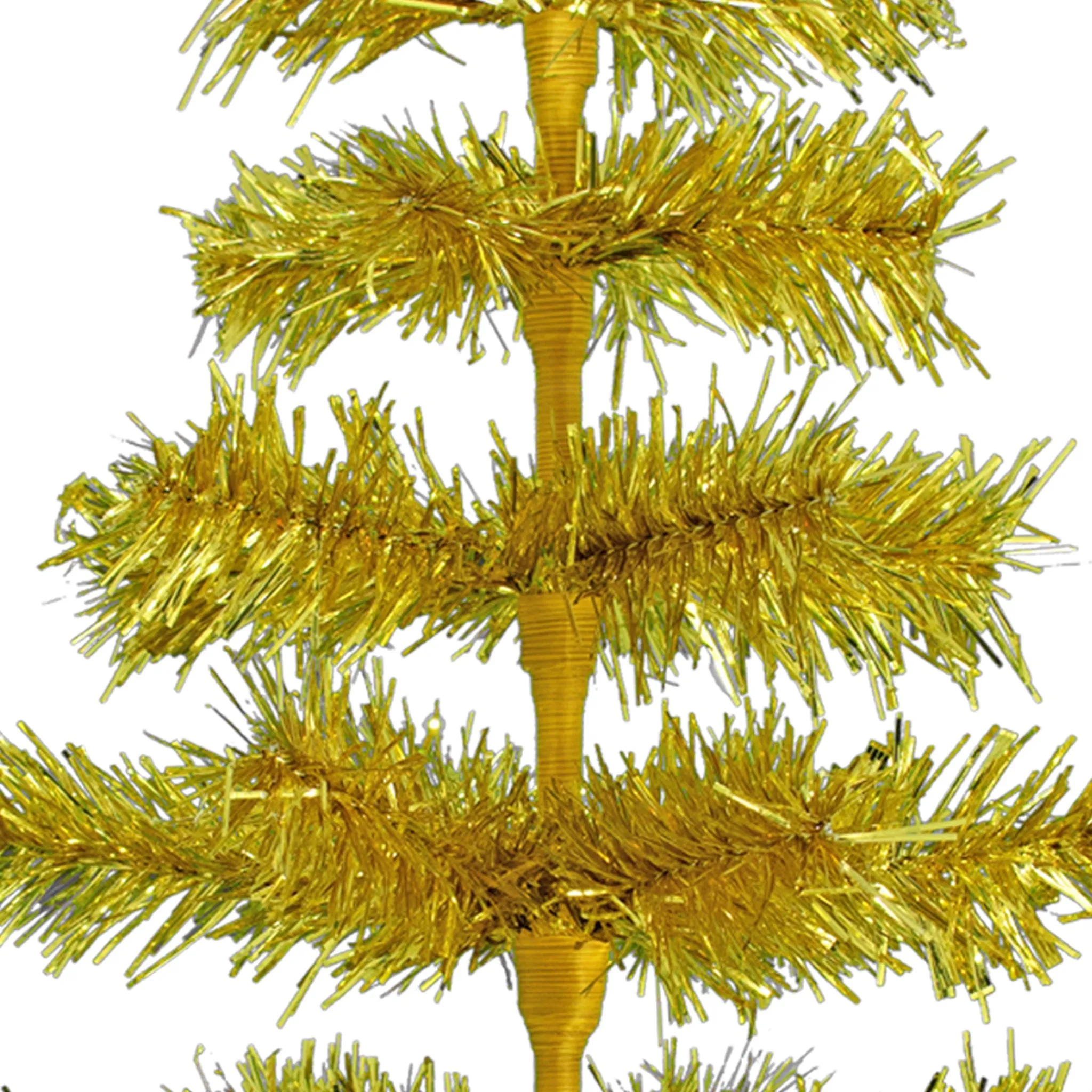 Gold Tinsel Christmas Tree