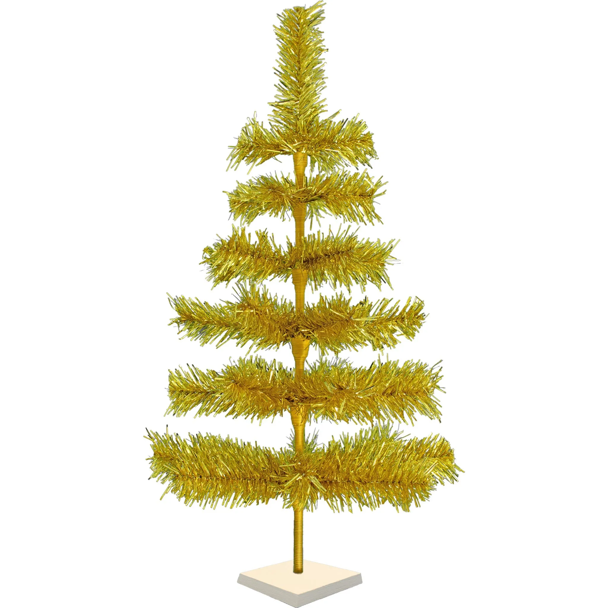 Gold Tinsel Christmas Tree