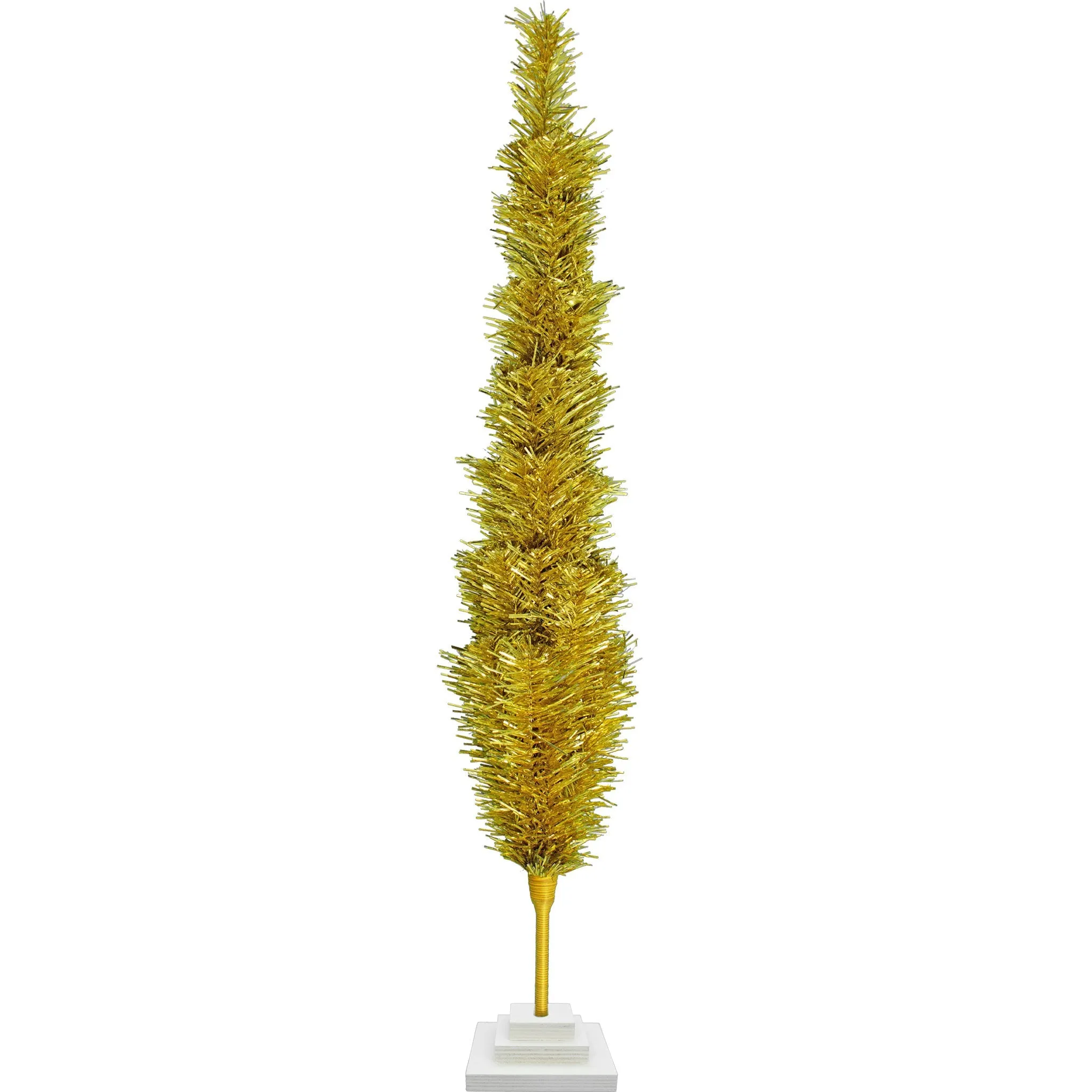 Gold Tinsel Christmas Tree