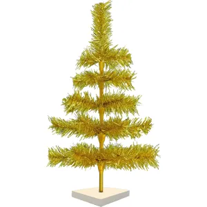 Gold Tinsel Christmas Tree