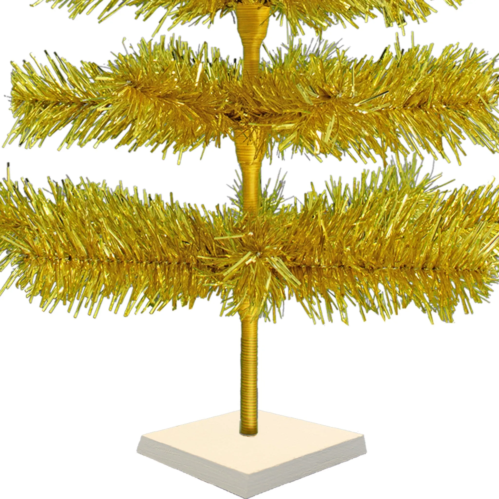 Gold Tinsel Christmas Tree