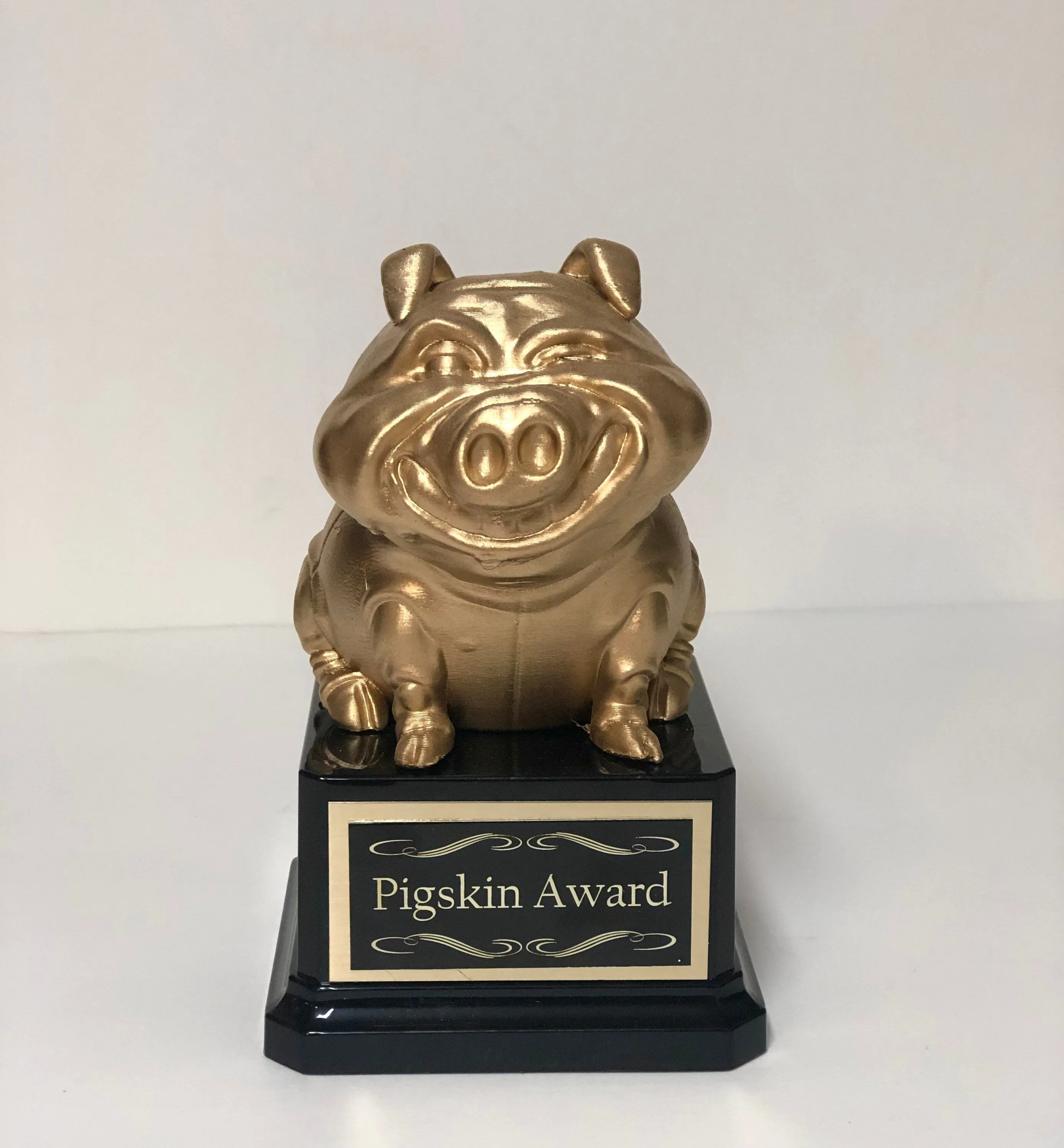 Golden Pigskin Award Fantasy Football Trophy FFL Champ Trophy Adult Humor Fantasy Winner Award or Worst Stats Trophy Funny Trophy Gag Gift