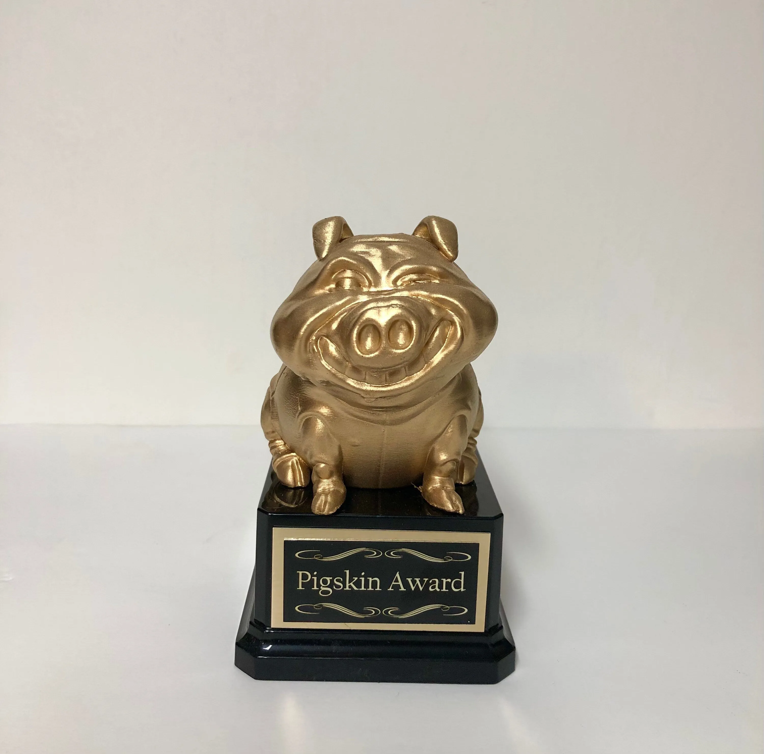 Golden Pigskin Award Fantasy Football Trophy FFL Champ Trophy Adult Humor Fantasy Winner Award or Worst Stats Trophy Funny Trophy Gag Gift