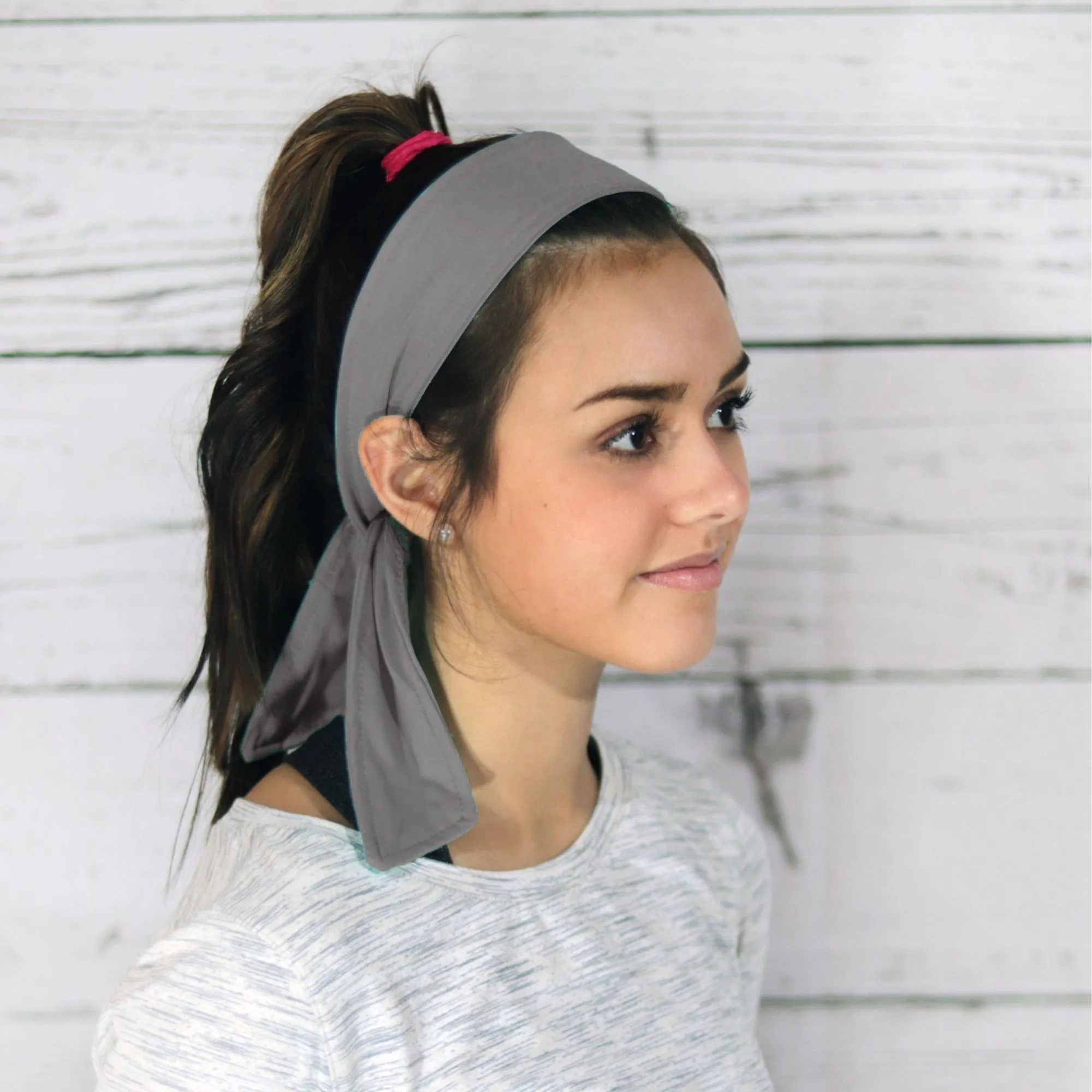 Gray Tie Headband