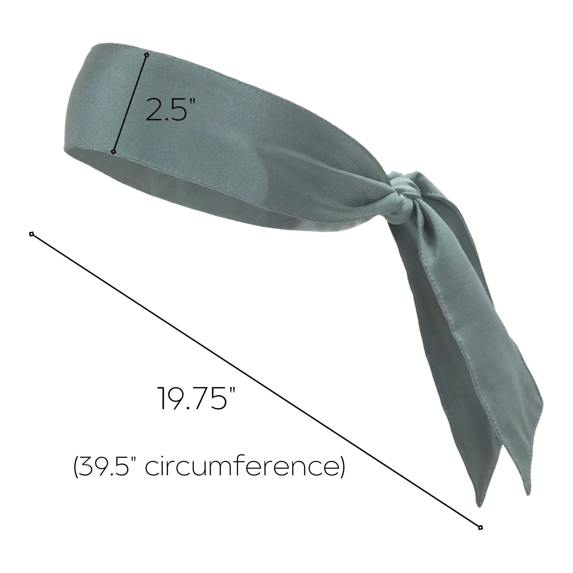 Gray Tie Headband