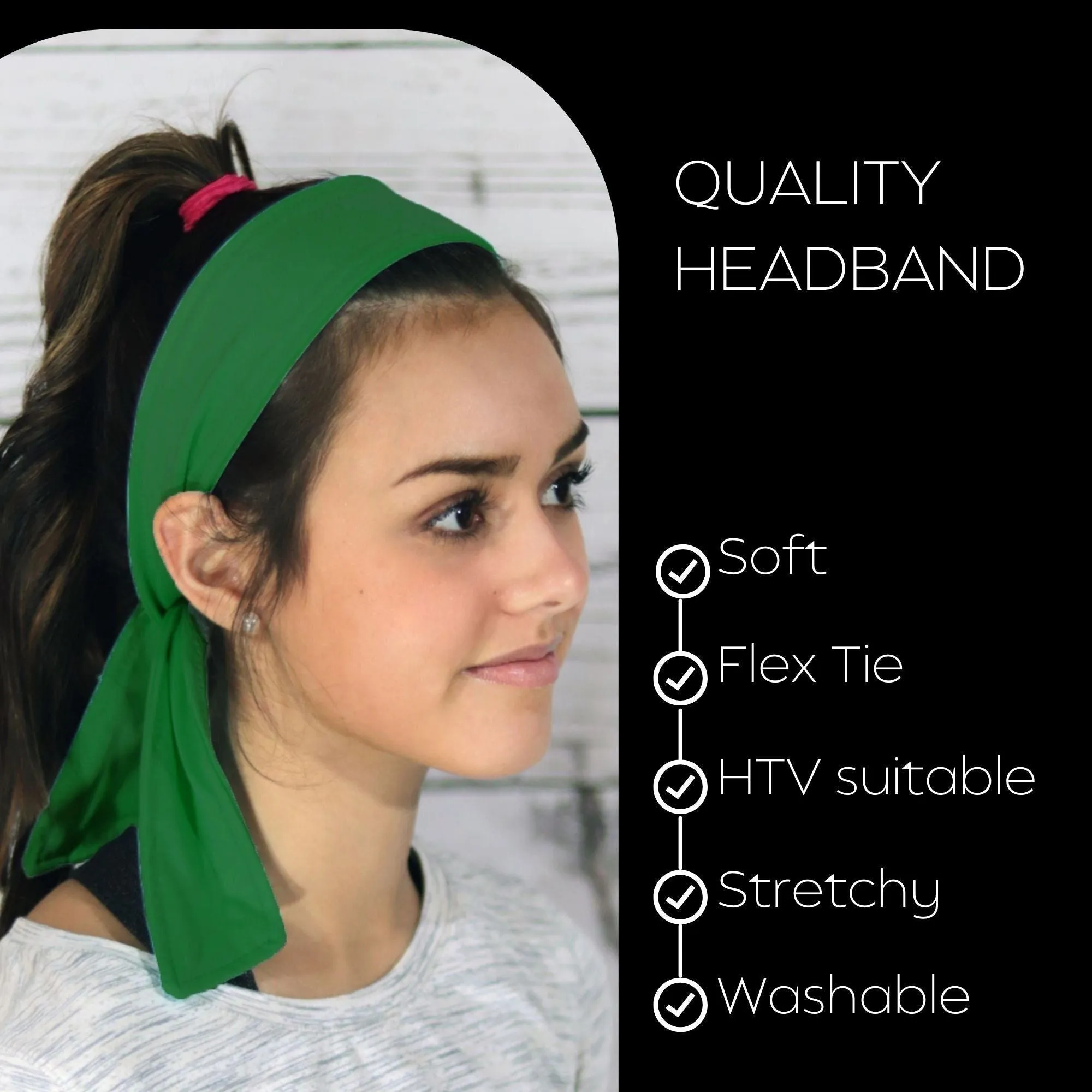 Green Tie Headband