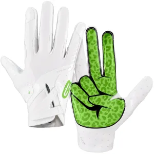 Grip Boost Peace Stealth 6 Boost Plus Youth Football Gloves - White/Lime