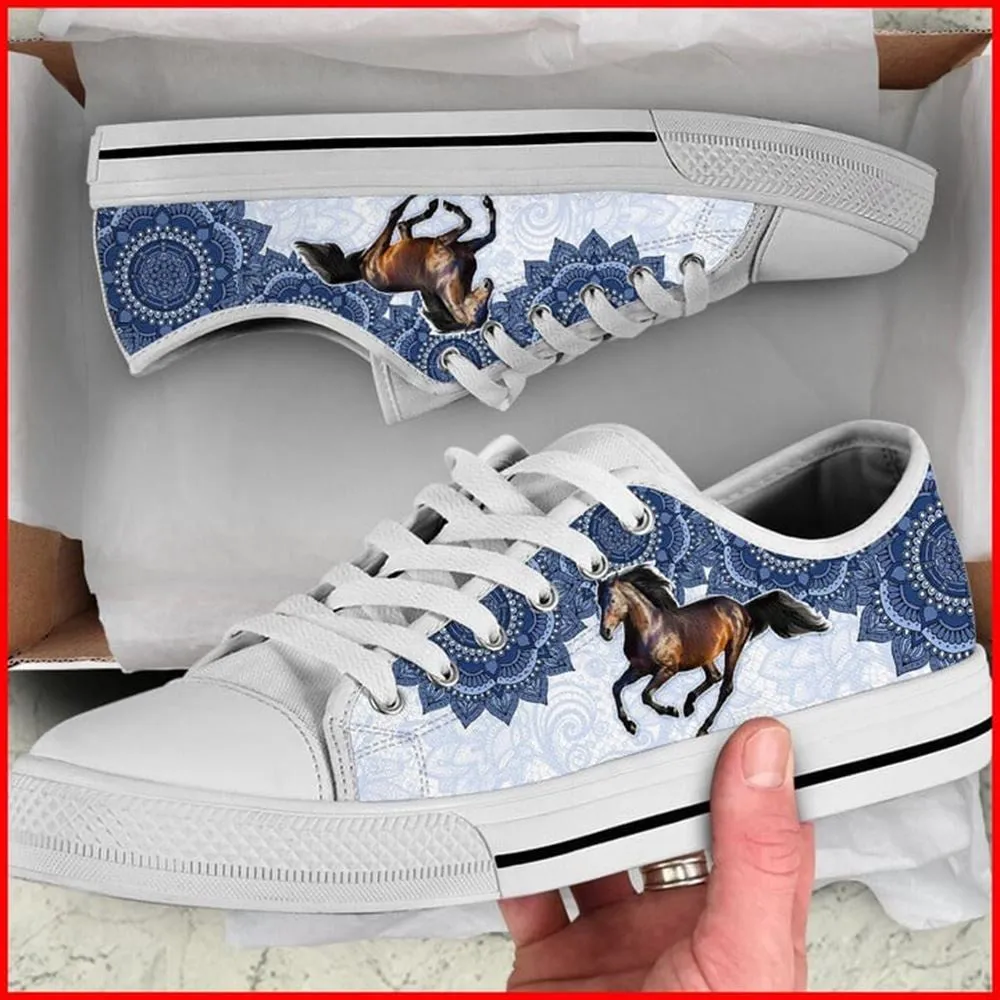 Horse Bekind Tie Dye Canvas Low Top Shoes, Animal Print Canvas Shoes, Print On Canvas Shoes