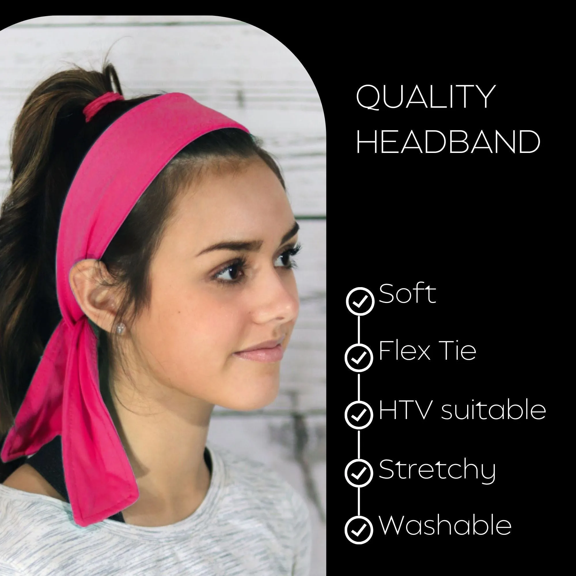 Hot Pink Tie Headband