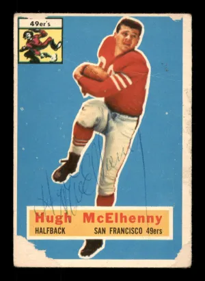 Hugh McElhenny Autographed 1956 Topps Card #50 San Francisco 49ers (Off-Condition) SKU #197994