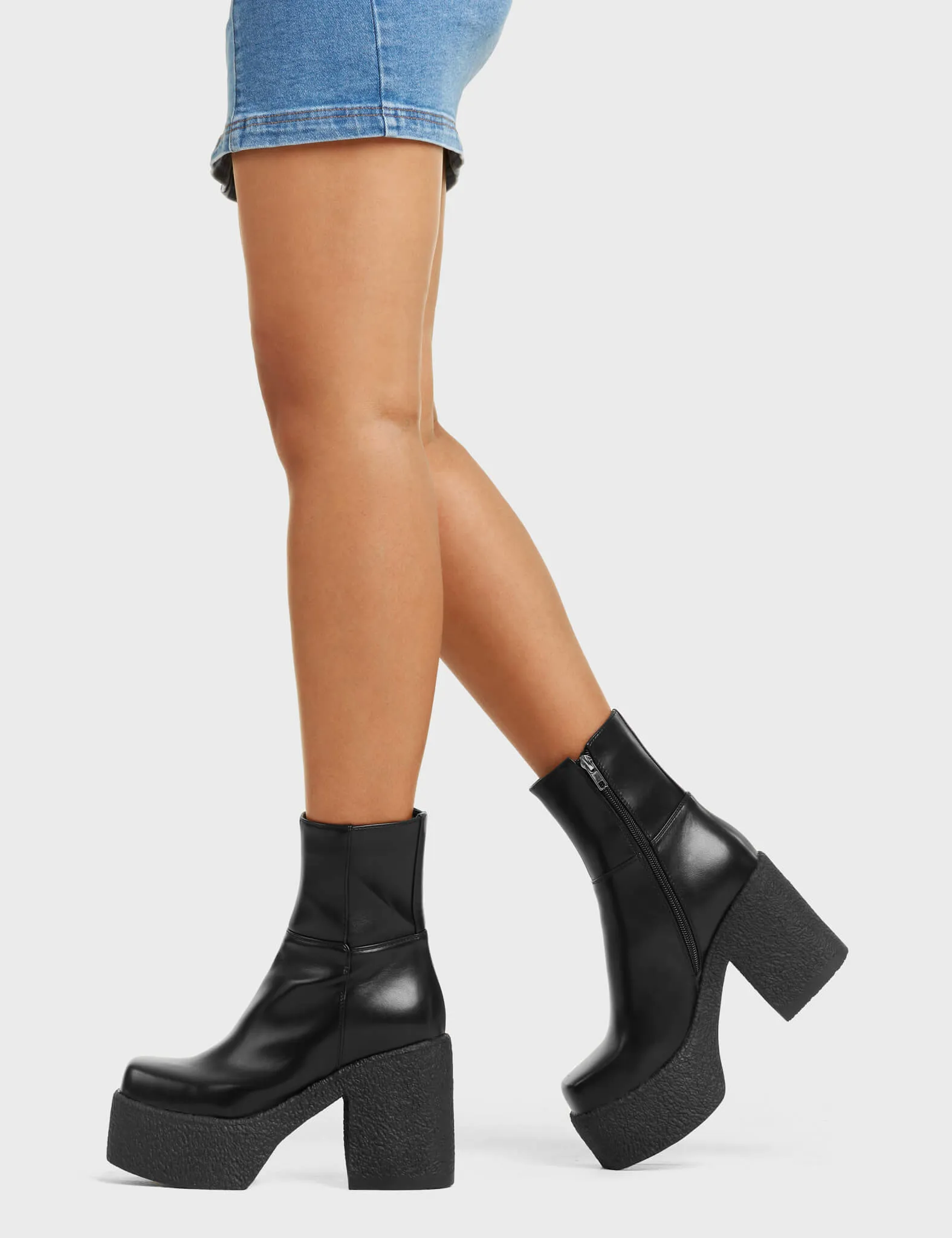 I Gotta Feeling Chunky Platform Ankle Boots