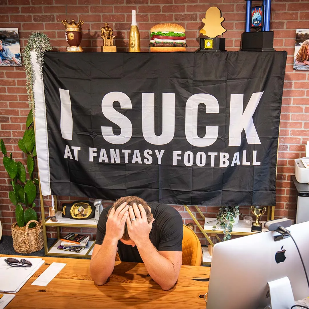 I Suck At Fantasy Football Flag 6ft