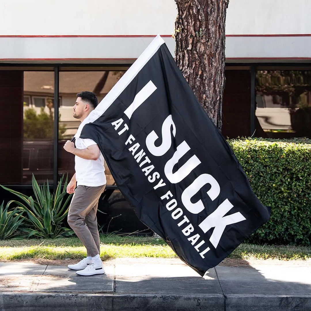 I Suck At Fantasy Football Flag 6ft