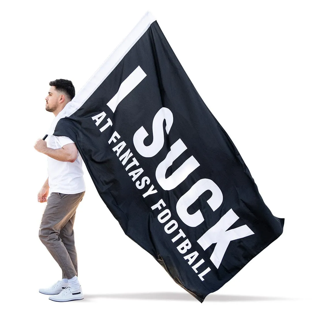 I Suck At Fantasy Football Flag 6ft