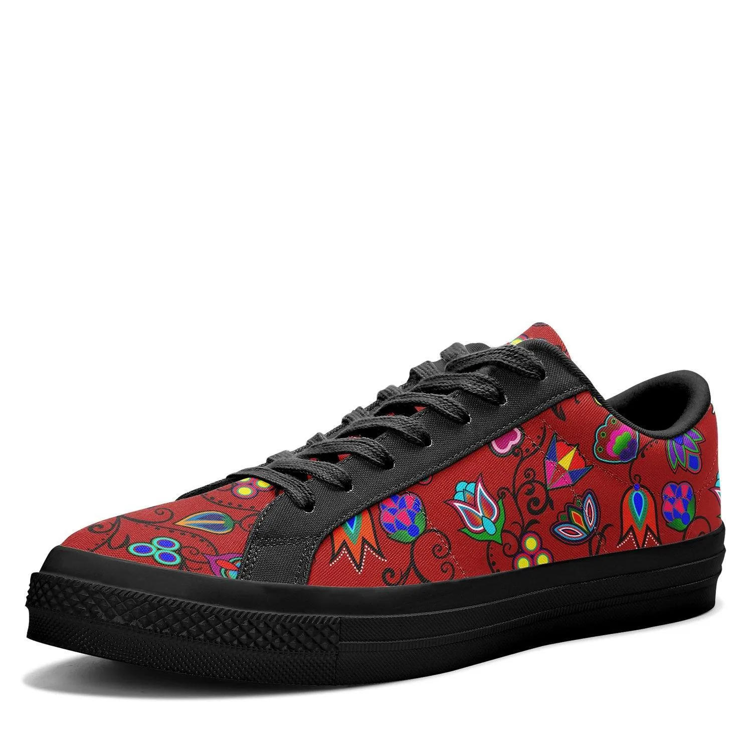 Indigenous Paisley Dahlia Aapisi Low Top Canvas Shoes Black Sole