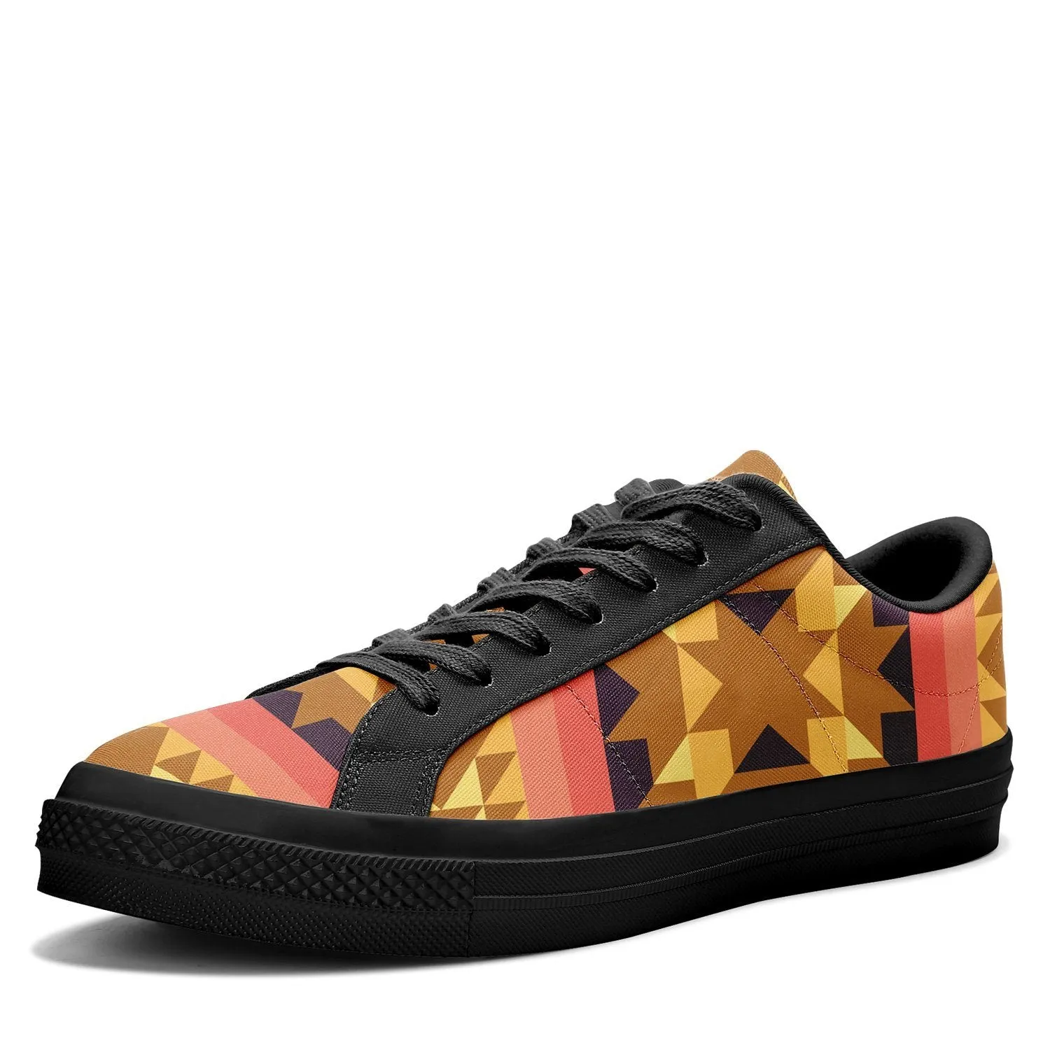 Infinite Sunset Aapisi Low Top Canvas Shoes Black Sole