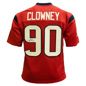 Jadeveon Clowney Autographed Pro Style Football Jersey Red (JSA)