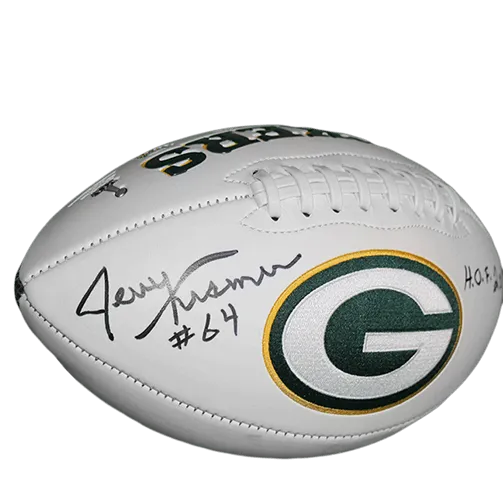 Jerry Kramer #64 Green Bay Packers Inscribed HOF 2018 Logo Football (JSA)