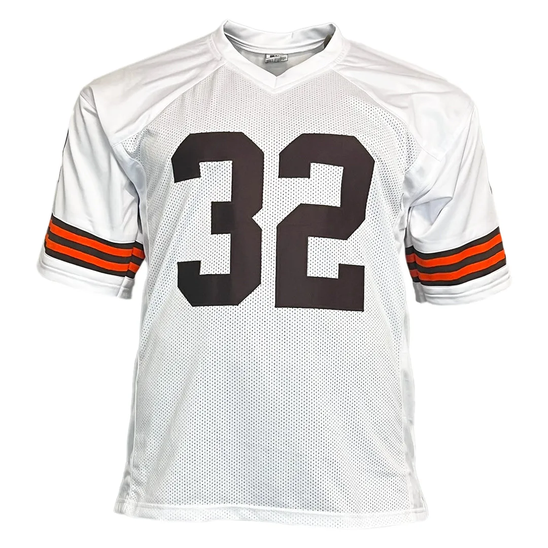 Jim Brown Unsigned Cleveland White Football Jersey