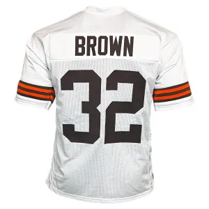 Jim Brown Unsigned Cleveland White Football Jersey