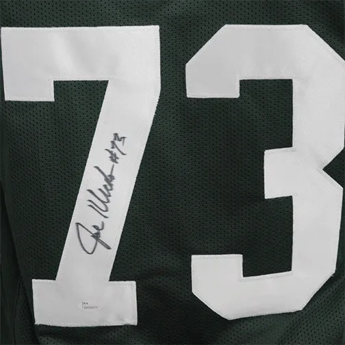 Joe Klecko Pro Style Autographed Football Jersey Green (JSA)