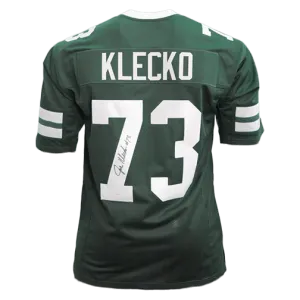 Joe Klecko Pro Style Autographed Football Jersey Green (JSA)