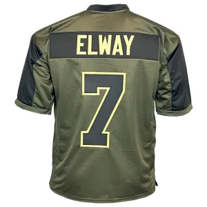 John Elway Unsigned Salute to Service Football Jersey