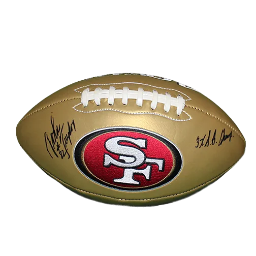 John Taylor #82 San Francisco 49ers 3x Super Bowl Champs Football (JSA)