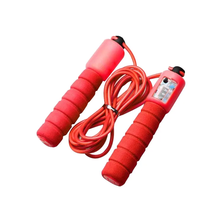 Jump Ropes with Counter Sports Fitness Adjustable Fast Speed Counting Jump Skip Rope Skipping Wire(Red)