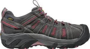 'Keen Utility' Women's Flint Low EH Steel Toe - Magnet Grey / Rose Pink