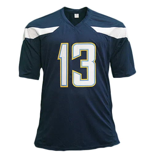 Keenan Allen Autographed Pro Style Football Jersey (JSA) Dark Blue