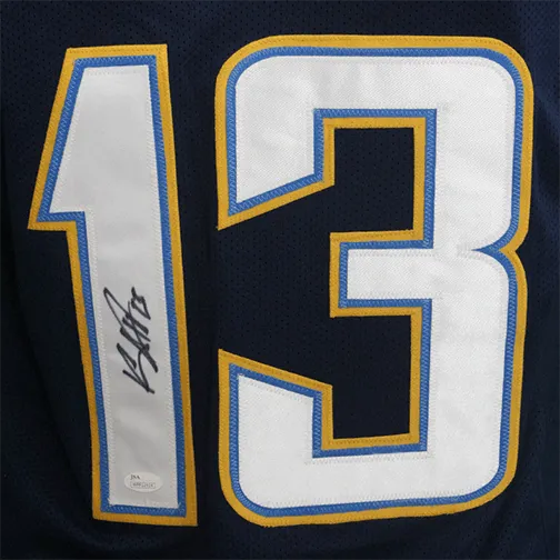 Keenan Allen Autographed Pro Style Football Jersey (JSA) Dark Blue