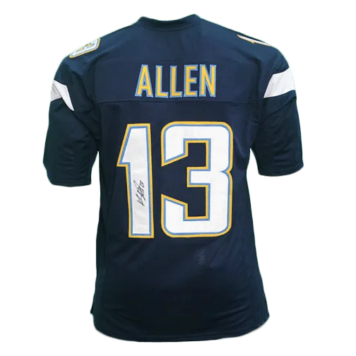 Keenan Allen Autographed Pro Style Football Jersey (JSA) Dark Blue