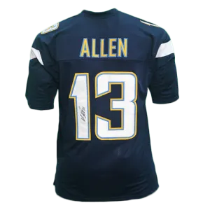 Keenan Allen Autographed Pro Style Football Jersey (JSA) Dark Blue