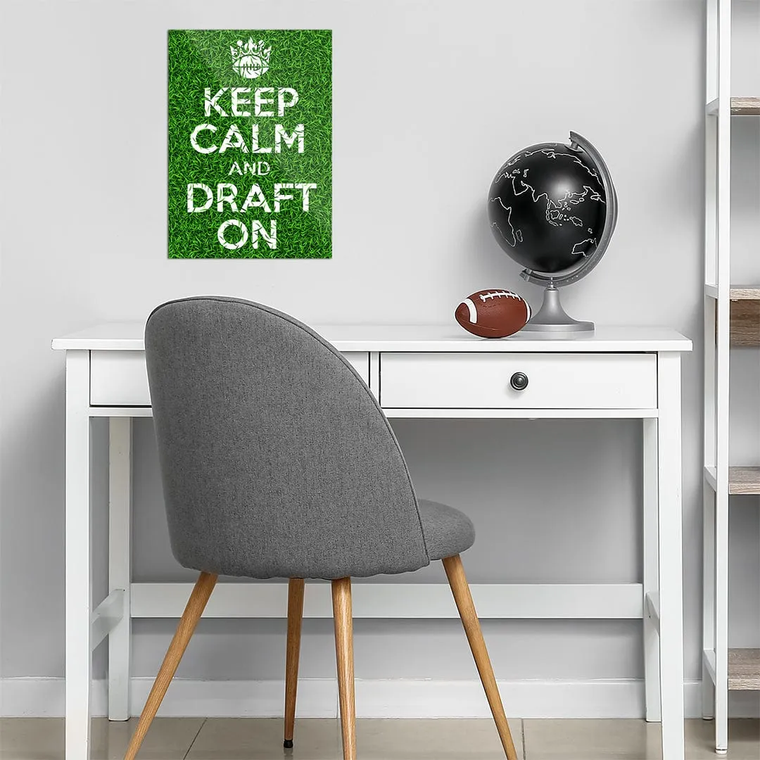 Keep Calm and Draft On Grass - Metal Wall Art