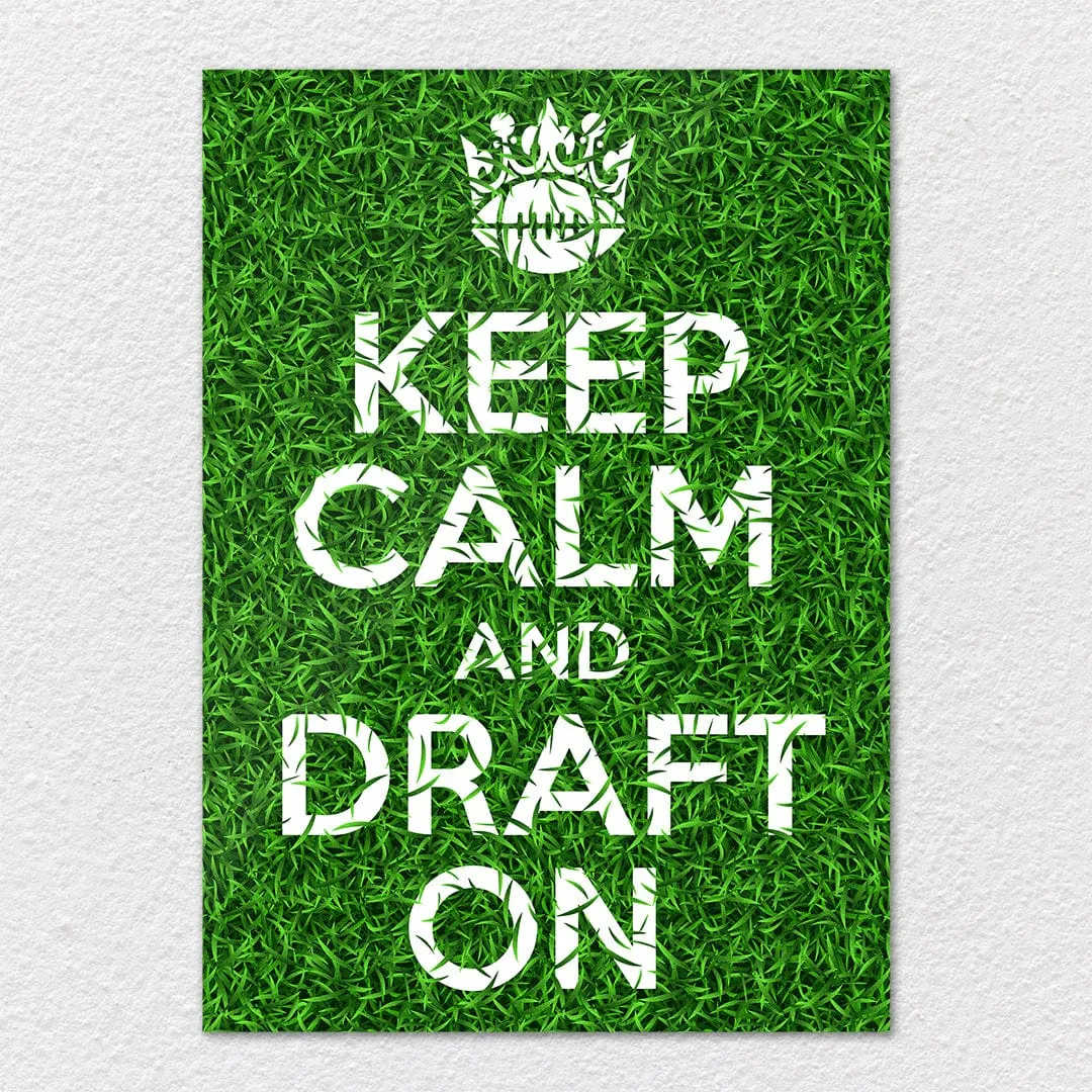 Keep Calm and Draft On Grass - Metal Wall Art