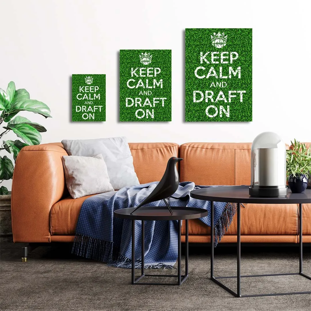 Keep Calm and Draft On Grass - Metal Wall Art