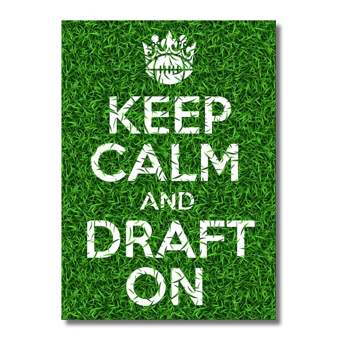 Keep Calm and Draft On Grass - Metal Wall Art