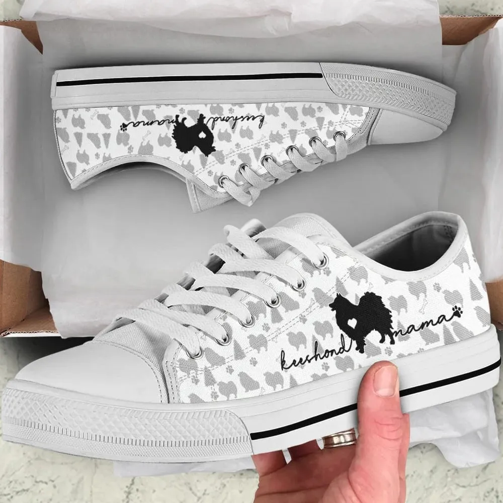 Keeshond Low Top Shoes, Dog Printed Shoes, Canvas Shoes For Men, Women