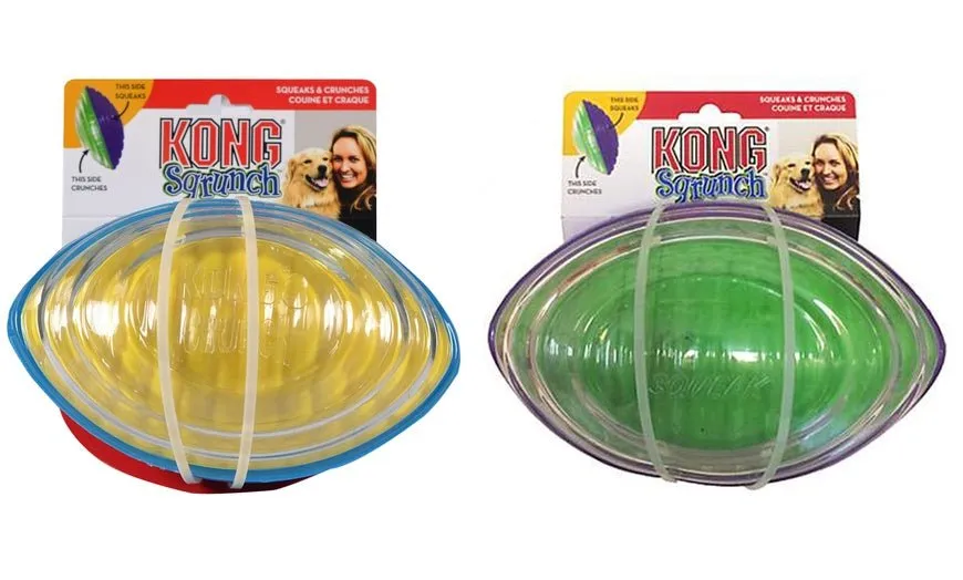 Kong Sqrunch Interactive Football Dog Toy