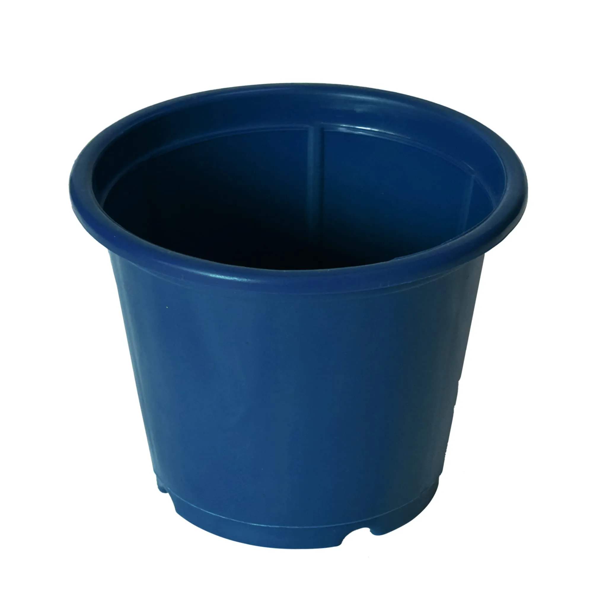 Kuber Industries Plastic Planters|Gamla|Flower Pots for Garden Nursery Home Décor,8"x6",Pack of 4 (Blue)