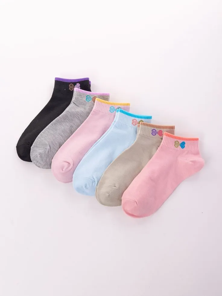 ladies ankle socks pack of 5 pair Random color