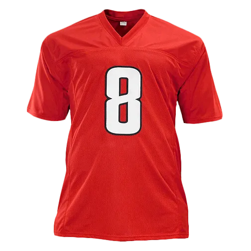 Lamar Jackson Signed College Edition Red Football Jersey (JSA)