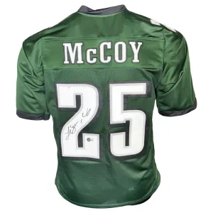 LeSean McCoy Signed Philadelphia Green Football Jersey (Beckett)