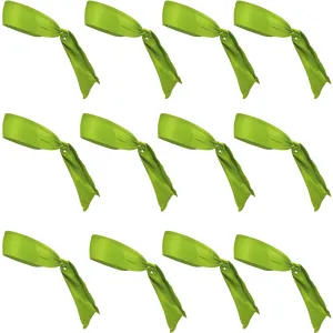 Lime Tie Headbands - 12 Pack