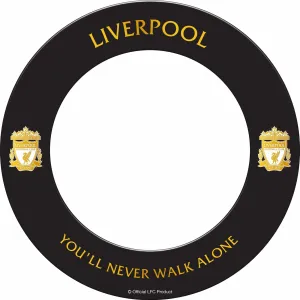 Liverpool FC Dartboard Surround - Official Licensed - LFC - S3 - Black - Gold Crest