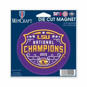 LSU Tigers 2019-2020 CFP National Champions WinCraft Die-Cut Magnet